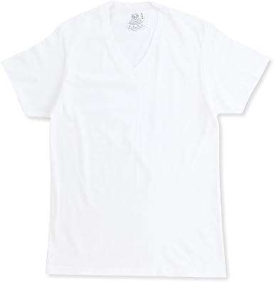 100% Cotton White V-Neck T-Shirts 