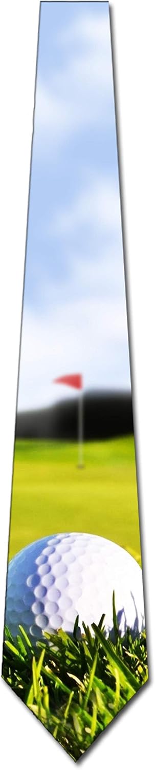 Three Rooker Golf Ties Mens Sports Necktie Putting Green Tie