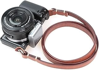Genuine Leather Camera Strap Vintage Shoulder Neck Sling Strap for Mirrorless Cameras Sony Nikon Canon Leica Olympus Panasonic Pentax Fuji