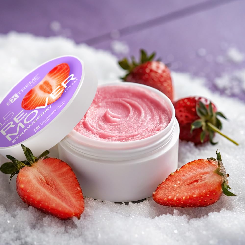 Remover in Crema per Extension Ciglia | Extreme Look "Sweet Strawberry" 15g | Rimozione Sicura e Confortevole | Senza Irritazioni | Agisce in 2-5 Minuti | Non Cola | Adatto a Principianti ed Esperti