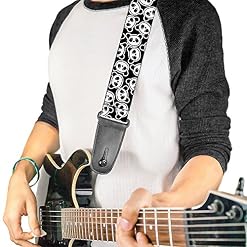 Buckle-down Sangle de guitare – diffuse Panda Ours Cartoon2 Noir/blanc – 5,1 cm de large – 29–137,2 cm de long - Les Beatles, Paul McCartney, John Lennon, RIngo Starr, George Harrison Buckle-down Sangle de guitare – diffuse Panda Ours Cartoon2 Noir/blanc – 5,1 cm de large – 29–137,2 cm de long – Image 2