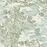 Surface Style - Peel and Stick Wallpaper, Scenic Wallpaper for Bedroom, Powder Room, Kitchen, Self Adhesive, Vinyl, 30.75 Sq Ft Coverage (Serene Scenes Collection, Willow)