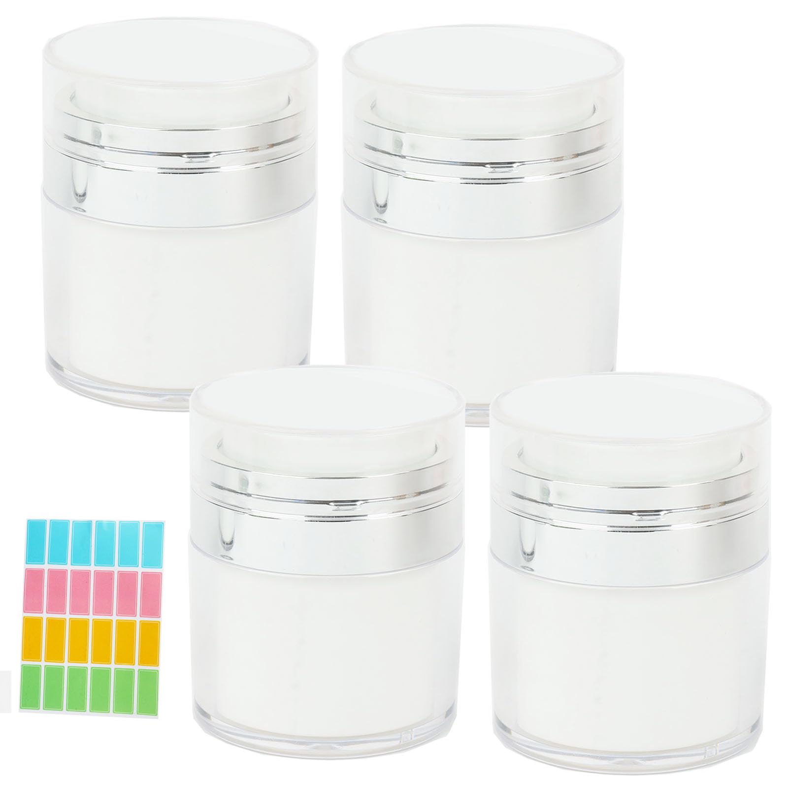Dozownik kremu 15 ml, dozownik kremu, dozownik kremu, airless dozownik pompki, dozownik kremu, słoik z kremem do napełniania, puszka na krem, puszka na krem, 4 sztuki