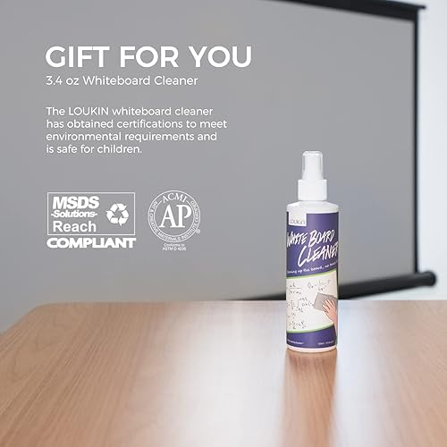 Miniatura 7 de loukin Borrador de borrado en seco reemplazable, borrador magnético de pizarra blanca con 3 almohadillas de fieltro reemplazables, borradores de