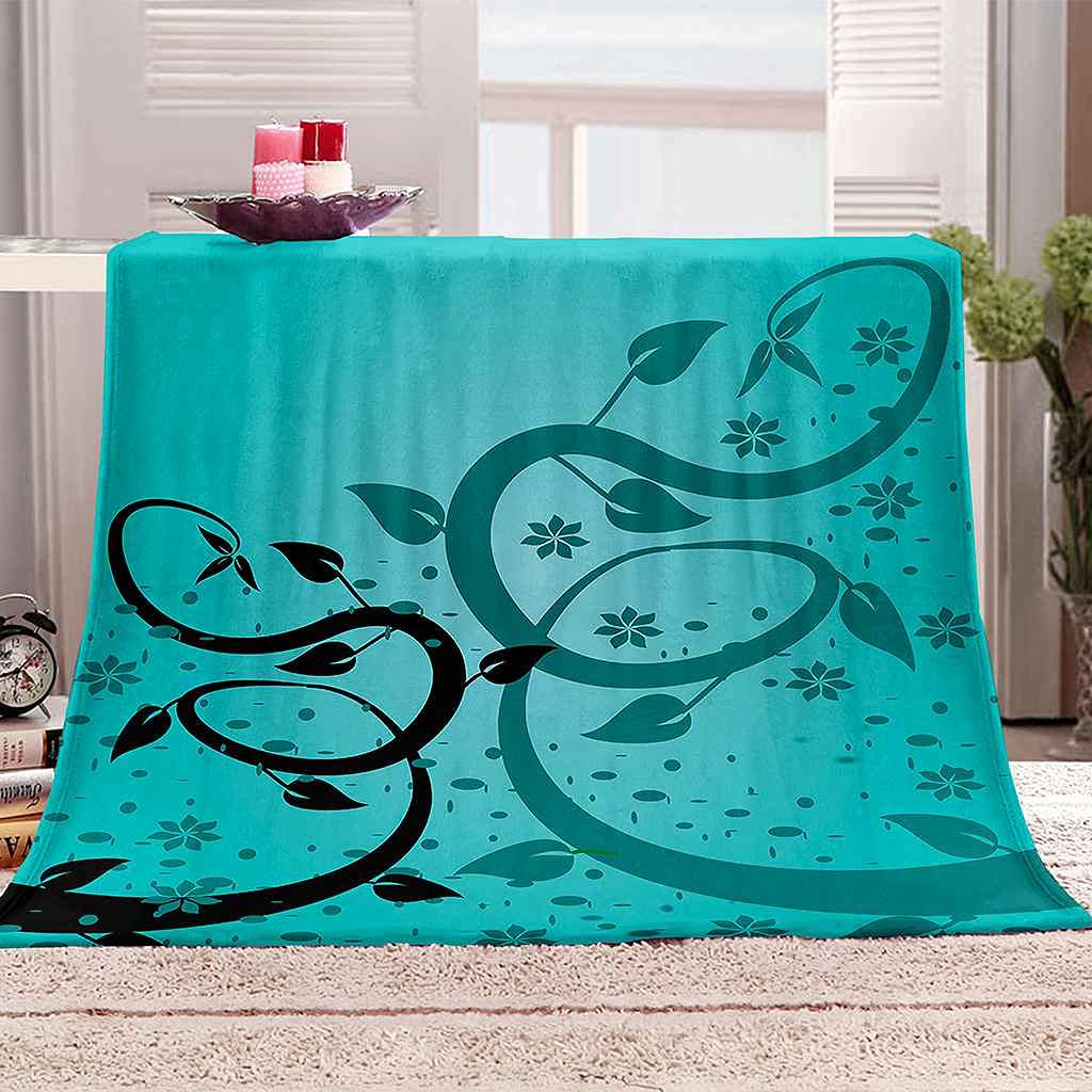 Couverture sofa 3D en microfibres douces toutes saisons