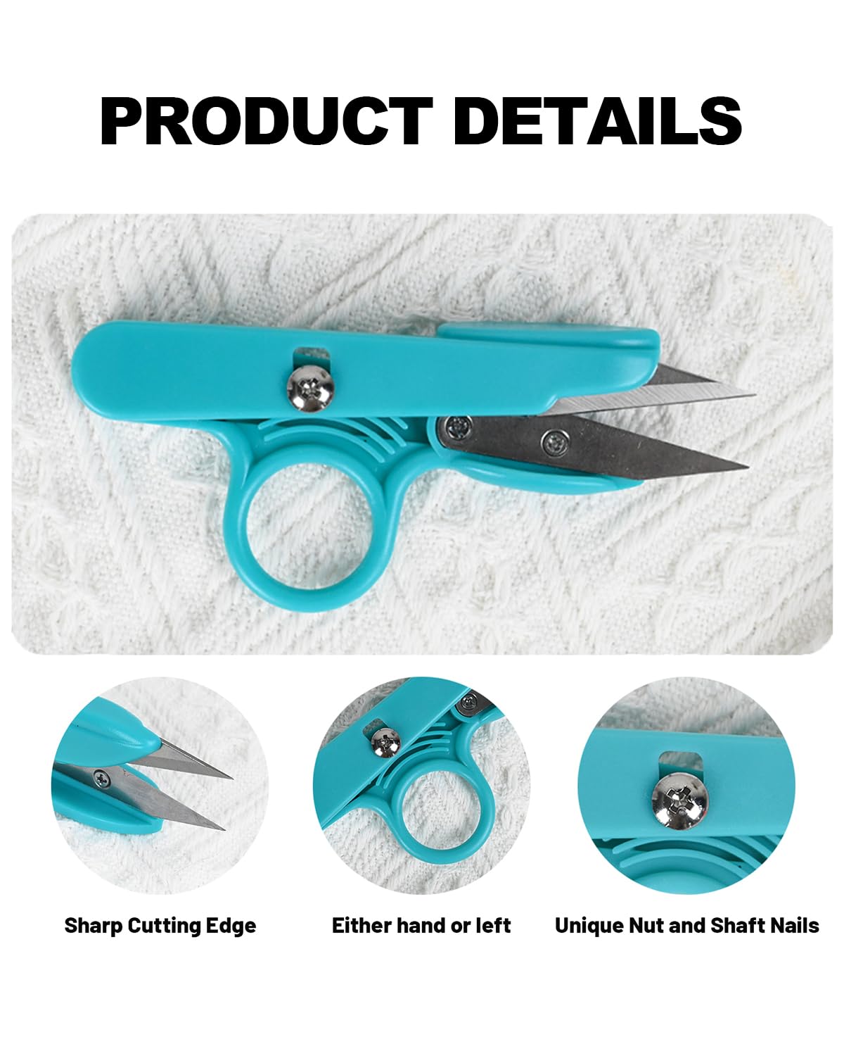 UCEC 6 Pcs Thread Snips, Crochet Scissor Yarn Scissor, Embroidery Scissors, Sewing Scissors, Dressmaking Cutter - Image 2