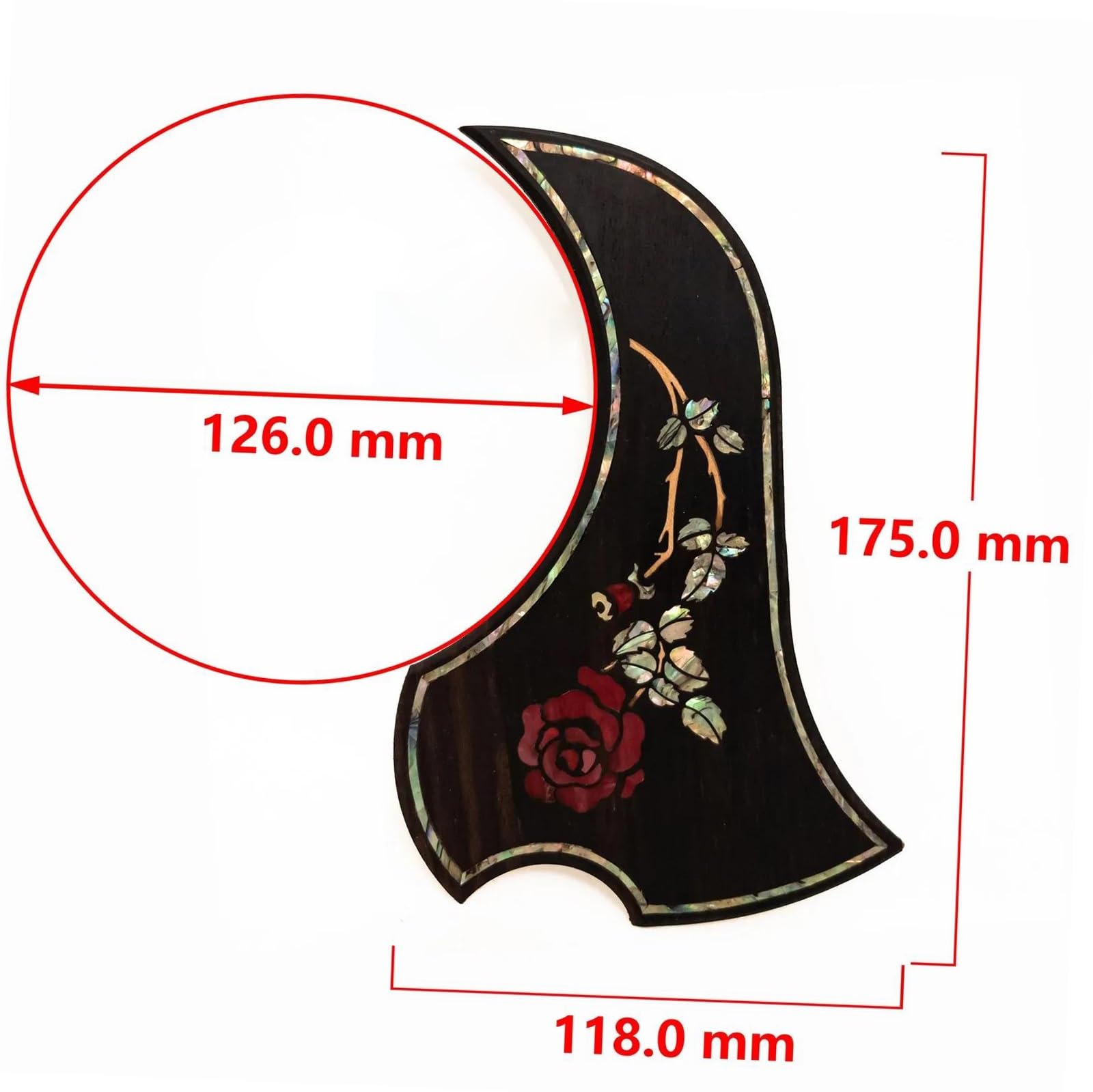 Pickguard do gitary akustycznej Osłona kostki do gitary akustycznej z palisandru zapobiega zarysowaniom i zużyciu kostki