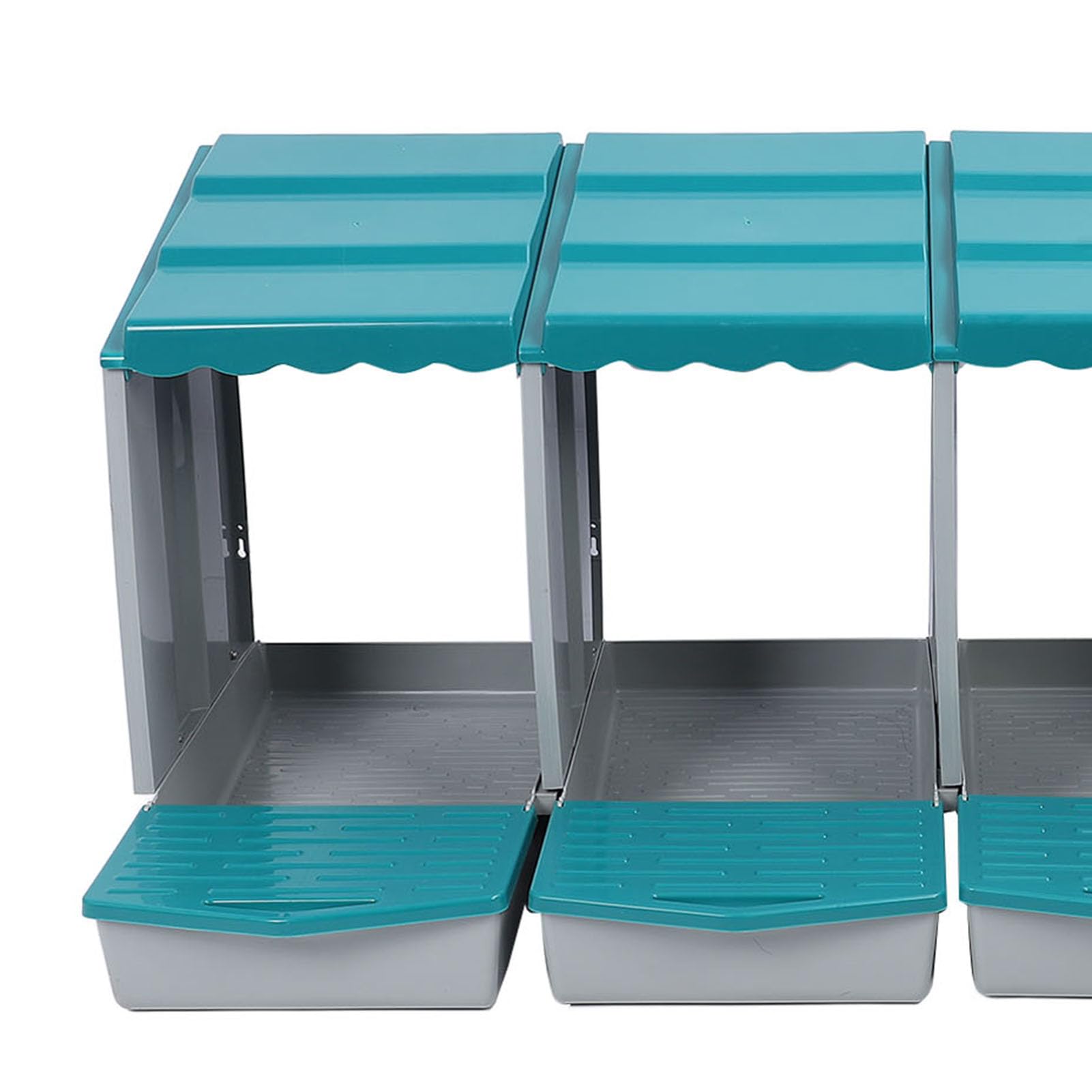 Qcwwy Caja Nido para Gallinas de 6 Orificios, Caja para Poner Huevos de Material PP con Percha Oscilante, Fácil Montaje, Diseño Extraíble para una Rápida Recolección de Huevos, Calidez