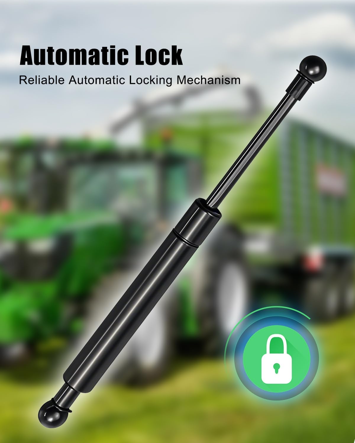 Cab Door Gas Strut Lift Support Cylinder Fit for John Deere Tractor 5220 5320 5420 5520 5603 6110 5620 5720 5820 6100 6120 6400 6410 6420 6200 6210, Replace AL110629 AL174358 AL151278 AL78435