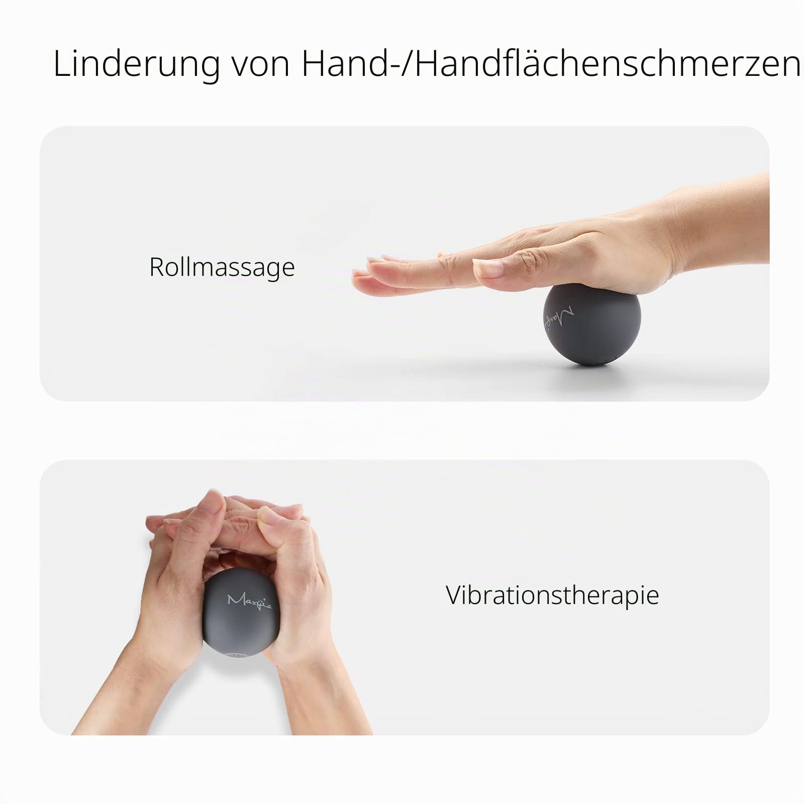 5 cm Mini-Massageball, 5 Geschwindigkeiten, elektrischer Massageball für Hand, Fuß, Muskeln, Therapieball zur myofaszialen Entspannung, Linderung von Plantarfasziitis (Lila)