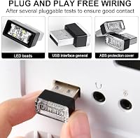 URAQT 5db Mini USB Lámpa Autó Laptop Hangulatvilágítás Légkör Fény 2