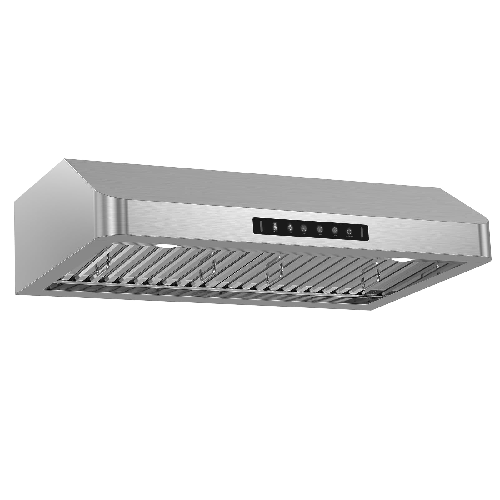 Range Hood 30 Inch Under Cabinet, Kitchen Hood with 980 CFM, 3-Speed Gesture Sensing & Touch Control Panel, Stainless Steel Vent 2 Pcs Baffle Filters with Handlebar