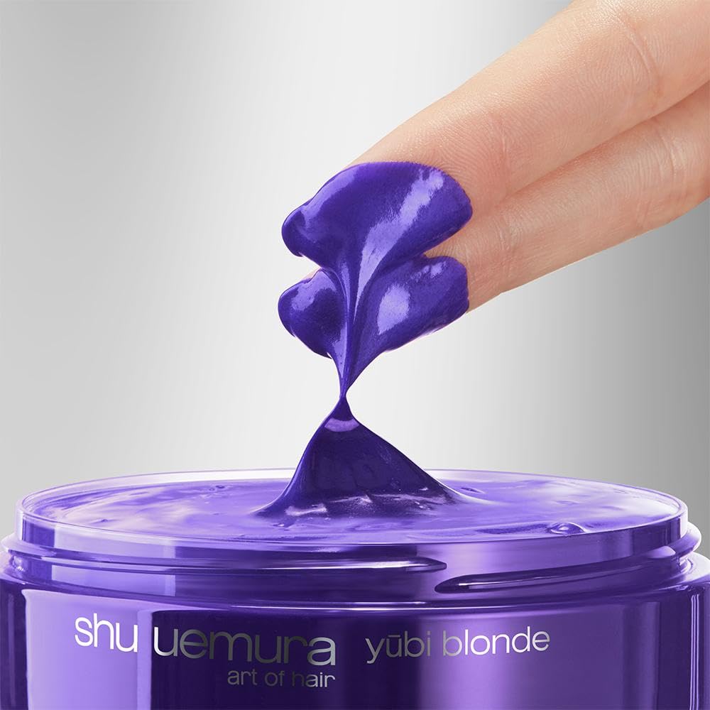 Shu Uemura, Yubi Blonde, Anti-Gelbstich Silber-Maske, Für blondiertes und gesträhntes Haar, Mit japanischer weißer Pfingstrose und Violett-Farbstoff, Neutralisierende Wirkung, 200 ml
