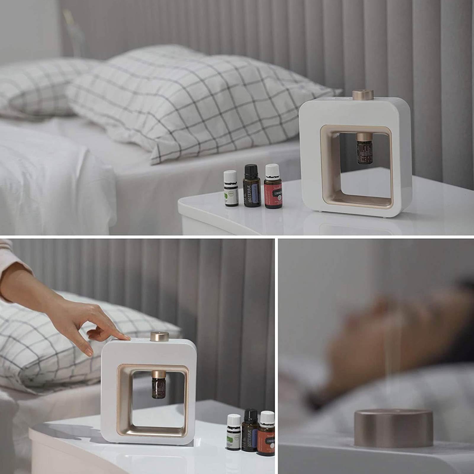 Diffusore di aromaterapia domestica – Diffusore di oli essenziali per oli | Umidificatore ad ultrasuoni con regolabile, illuminazione a LED, silenziosa e portatile, per la camera