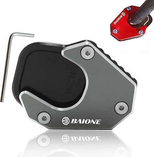 Miniatura 2 de COPART Motocicleta Kickstand Pad Extender Pie Lateral Soporte Soporte Placa de Soporte para Honda CRF250 Rally CRF250L 2017 2018 2019 Titanio