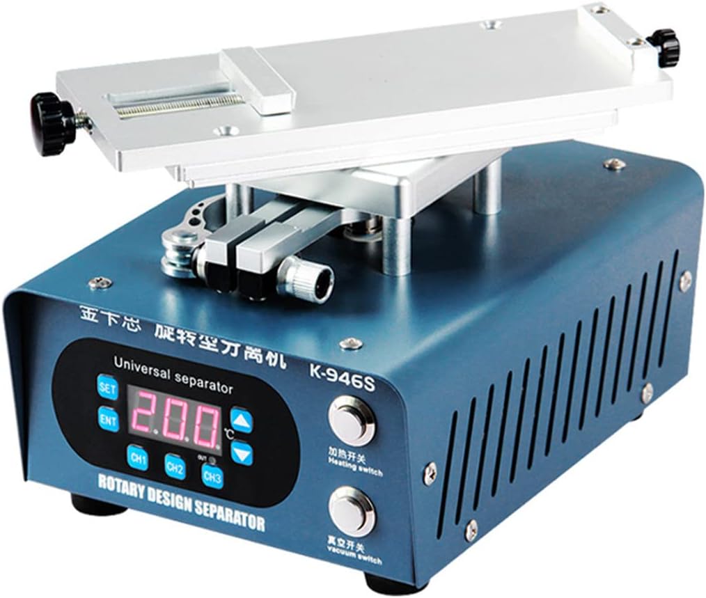 LCD Glass Screen Thermal Separator, 7 Inch 2 in 1 Screen Separator, Vacuum Pump with Mounting Pad for Smartphone Touch Screen Separator (220V)