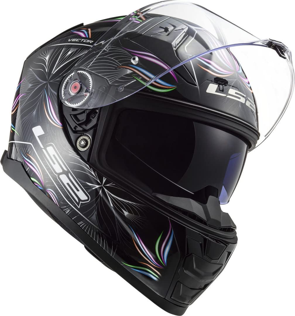 LS2, Casco Moto Integrale VECTOR II TROPICAL Gloss Black White, M