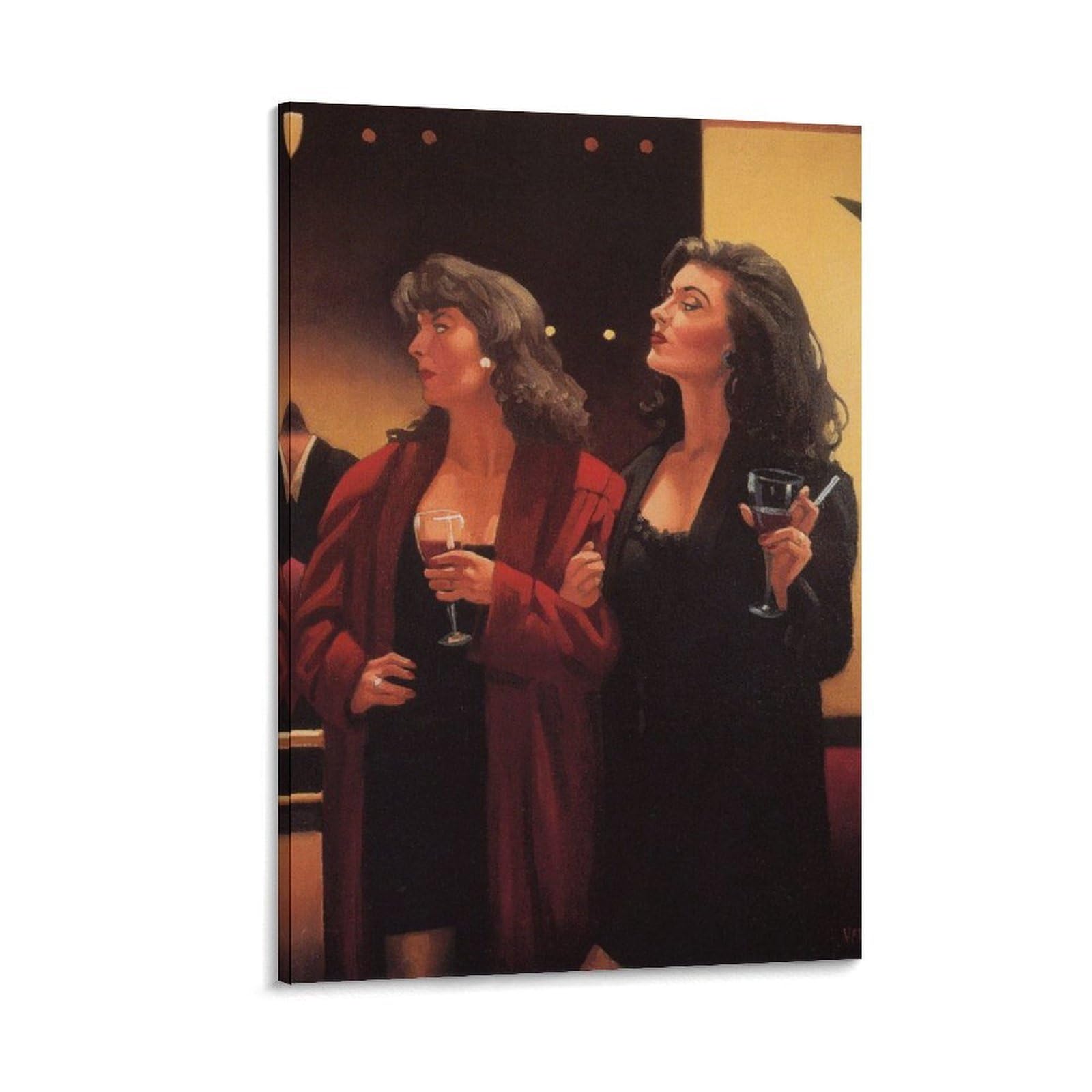 Girls' Night by jack_vettriano Wall Art Prints Poster Print Photo Art Painting Canvas Poster Home Modern Decor Posters 12x18inch(30x45cm)