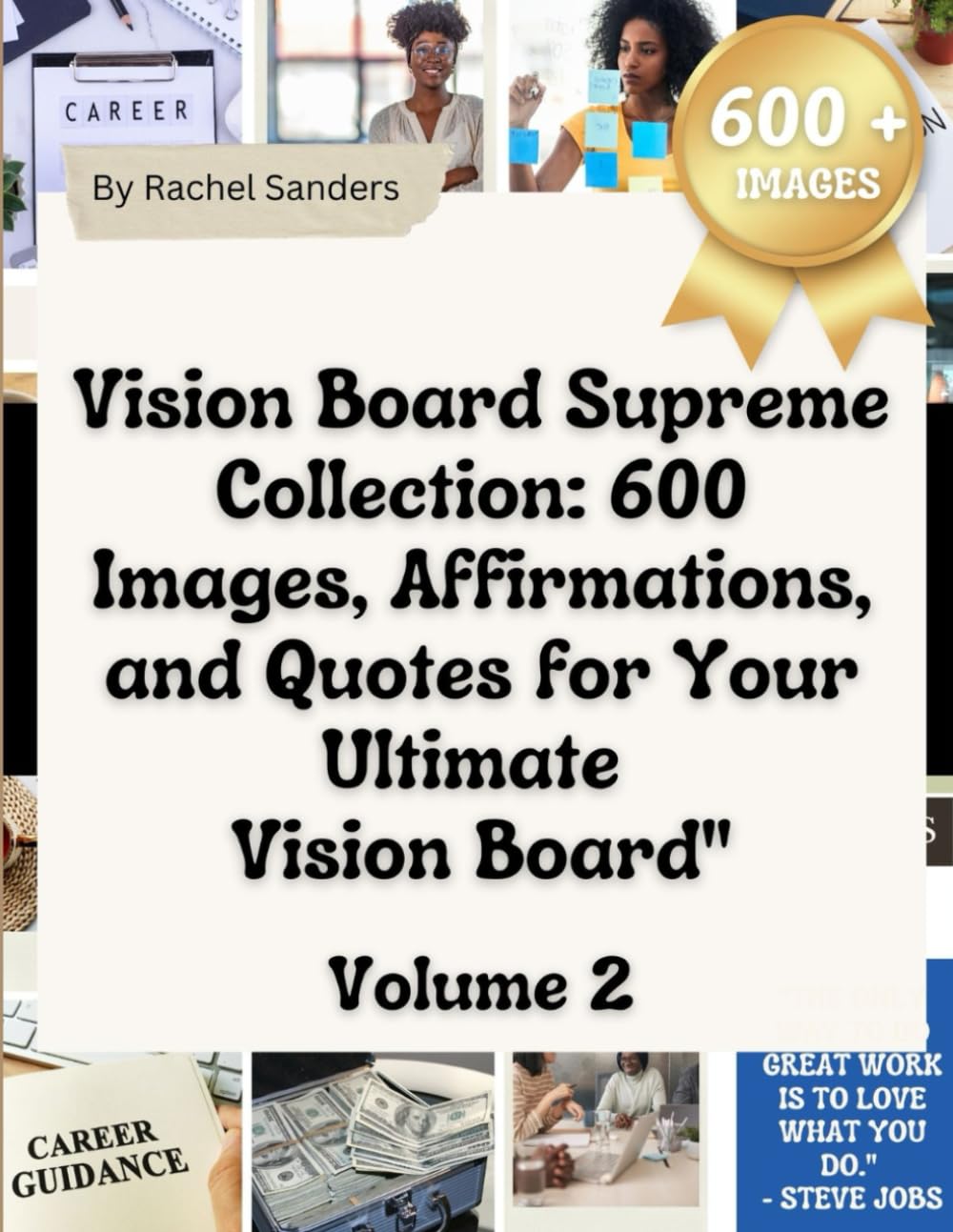 Vision board livre d'affirmations et images inspirantes de développement