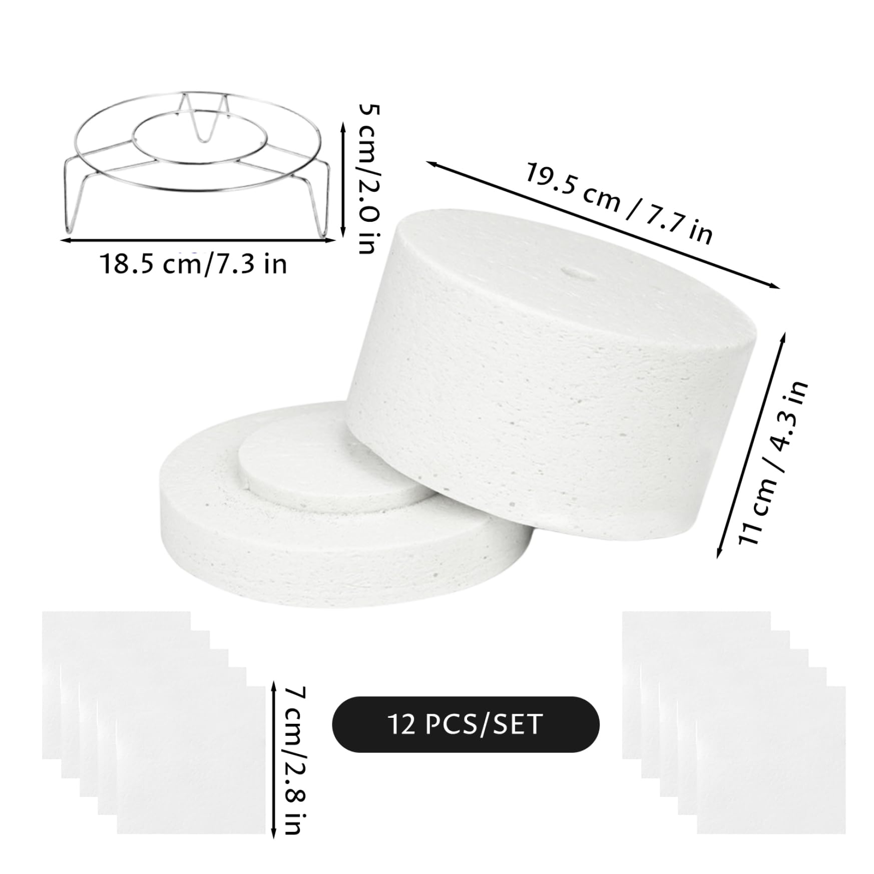 Mikrowellen Brennofen Set zum Verschmelzen von Glas und Ton, Mini Brennofen für Keramikfaser mit Ständer und Einlegepapier für die Schmuckherstellung in der Mikrowelle, geeignet für Keramik, Glas