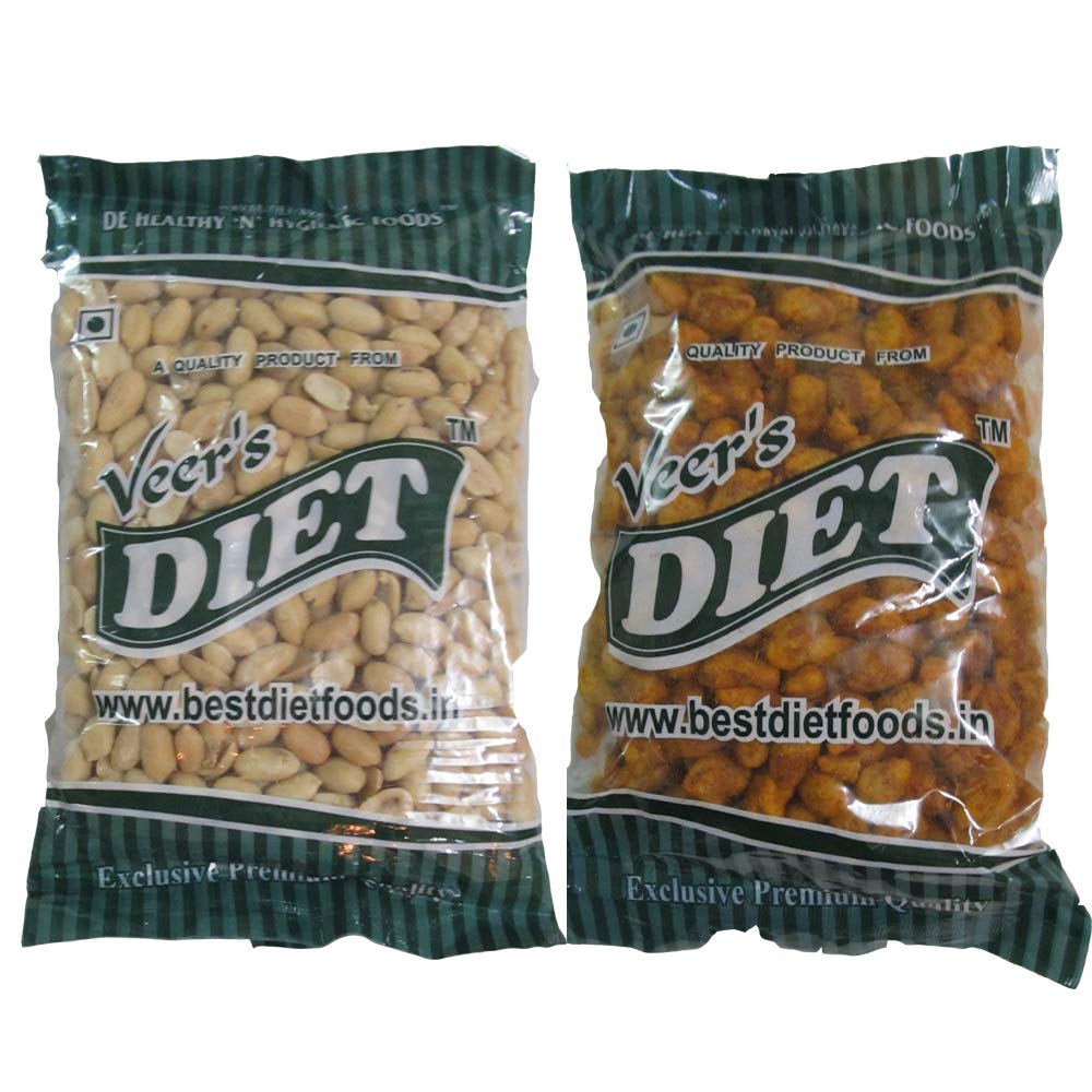 VEERS DIET Combo of Peanuts (400G) and Tasty (400G) (Nuts) Pack of 2