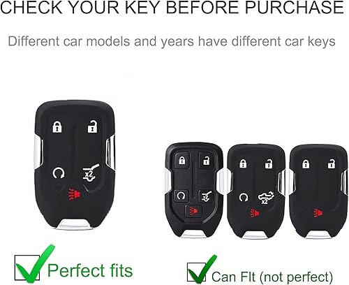 Miniatura 2 de Funda para llavero GMC con llavero GM, funda compatible con Chevy Silverado GMC Sierra 1500 2500 3500HD Terrain Acadia Smart Key Protector Holder