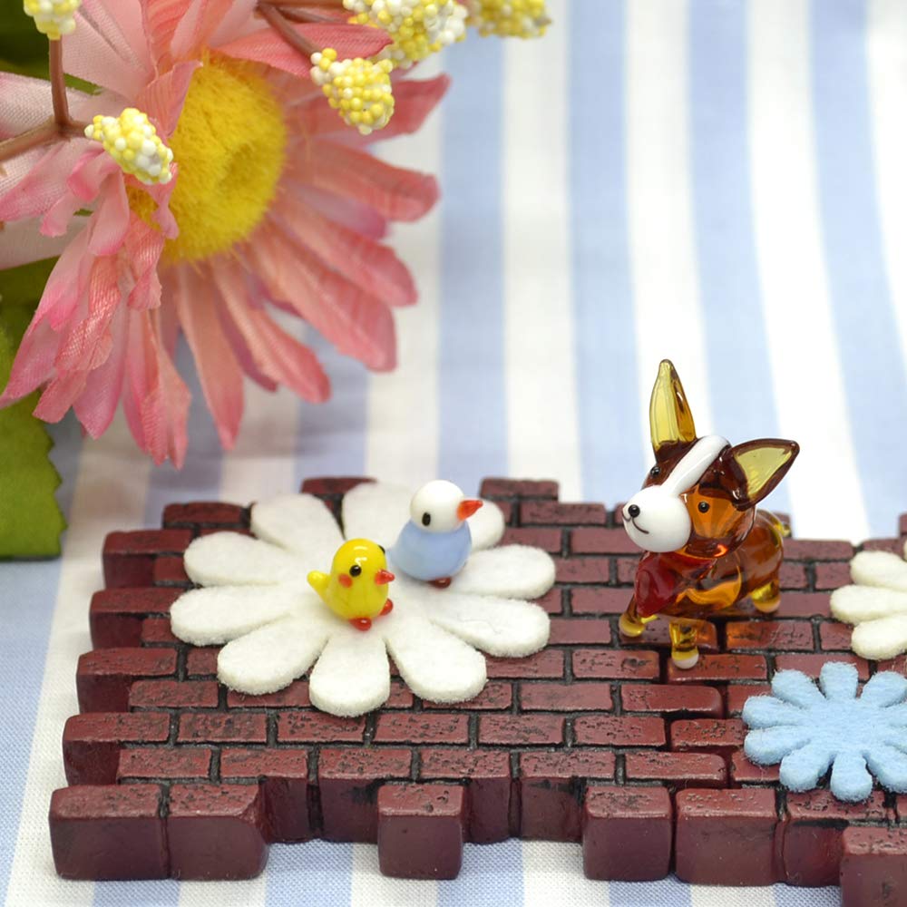 Amazon.co.jp: かわいい 手作り ガラス細工 コーギー CYK1849 : ホーム