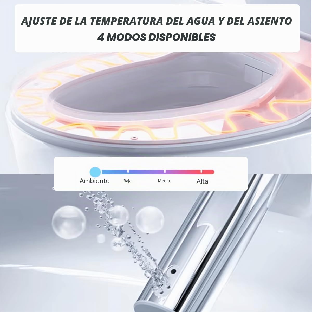 Bodyclean Copy of Asiento de Inodoro Tipo japonés con Remoto Remoto + automático Inodoro Lateral Aleta Completo Opciones 270B