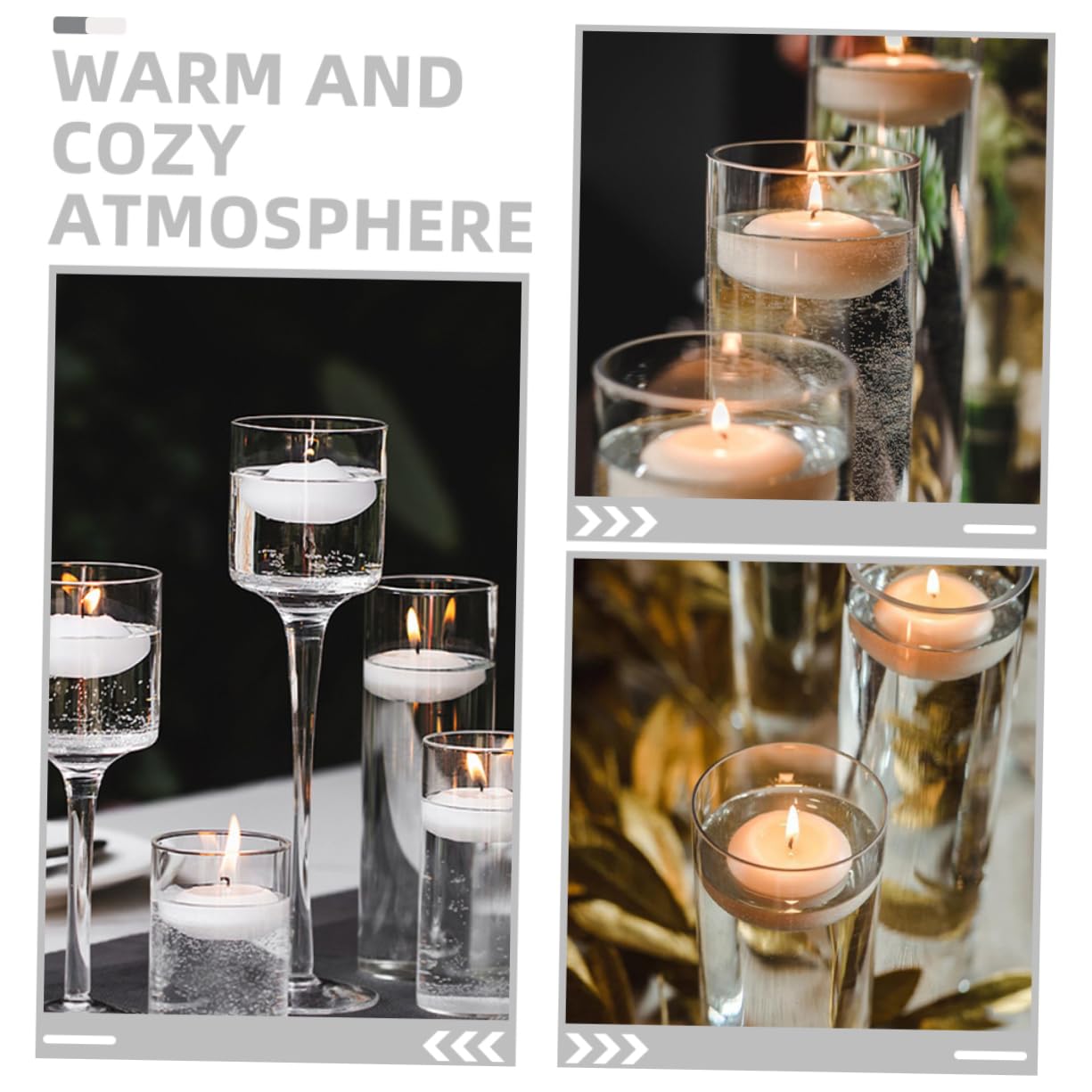 Vaguelly 10 Pezzi Candela Galleggiante Bianca Profumo per Centrotavola e Decorazioni per Feste Matrimoni e Romantiche All Aperto Design e Leggero
