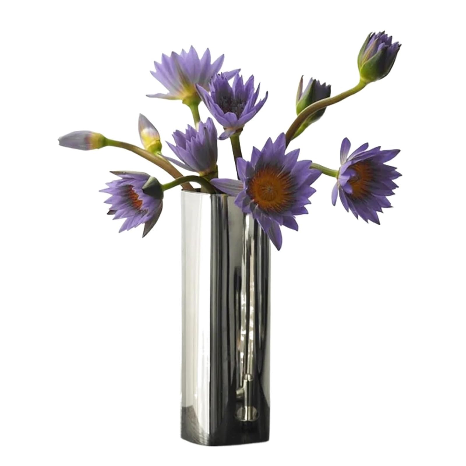 9.8"H 304 Stainless Steel Vase Decorative Centerpiece For Home Or Wedding Silver for Wedding Table Centrepiece