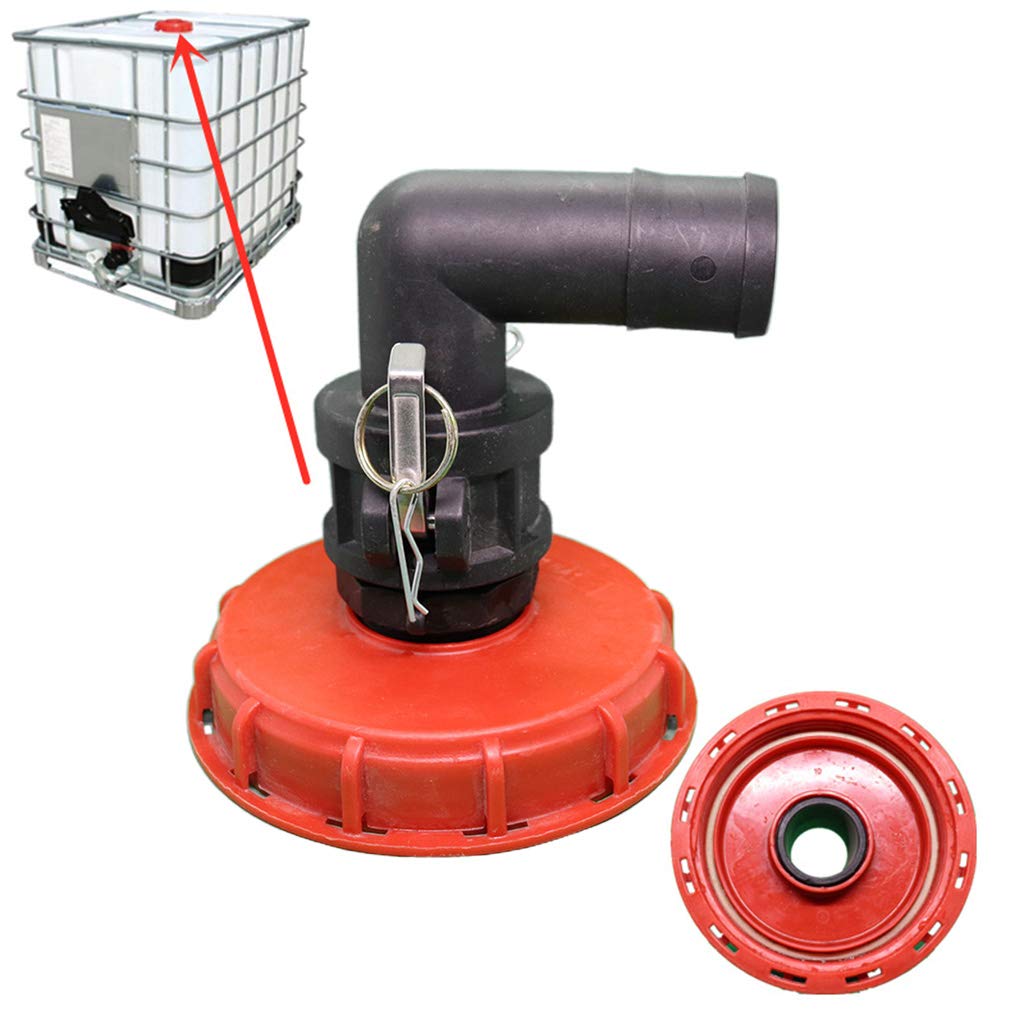 IBC - Adaptador de tapón de tapa de tanque con conector de ventilación de agua, bola de enchufe para herramienta de tejer a prueba de fugas y polvo