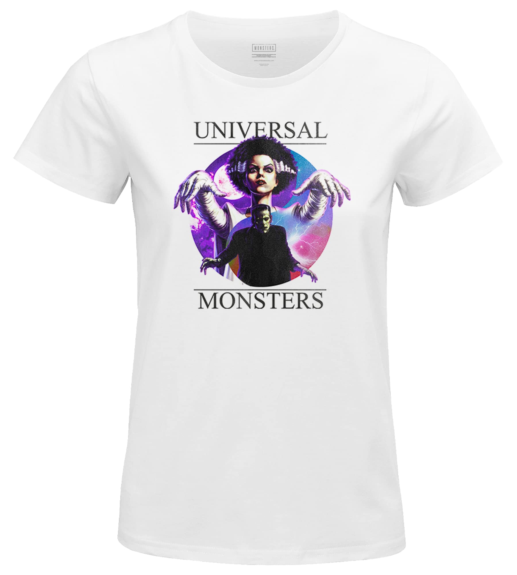 Universal Monster Men's Wounimots004 T-Shirt, White, L