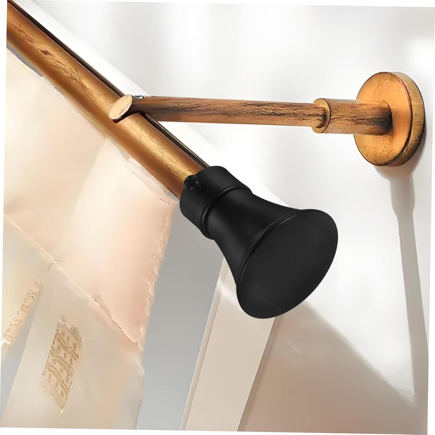 Hemobllo 2pcs Curtain Rod Finials Decorative Caps for Window Treatment Easy Installation Elegant Design for Home Decor to Curtain Rods