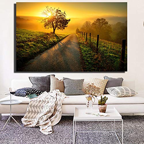 Toile coucher de soleil 70x100 cm grand format sans cadre | Qualité d'impression haute définition
