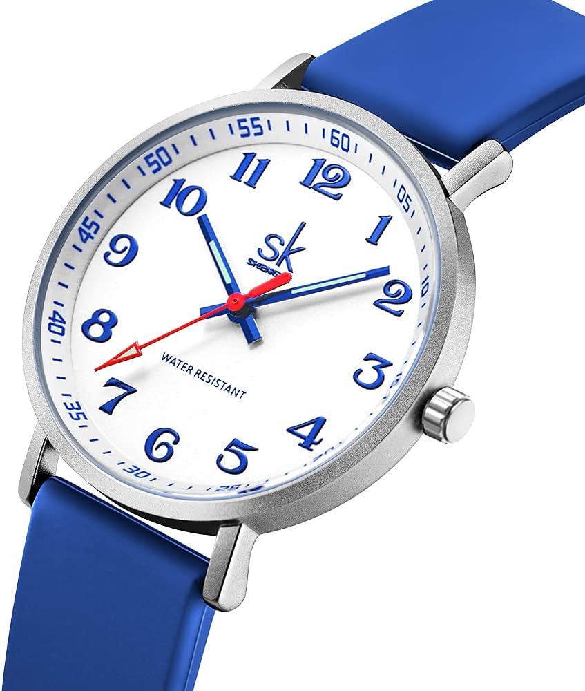 SHENGKE Casual Fashion Women Sport Watch Sweat Resistant Students Watch with Easy Read Dial and Silicone Band,Water Resistant