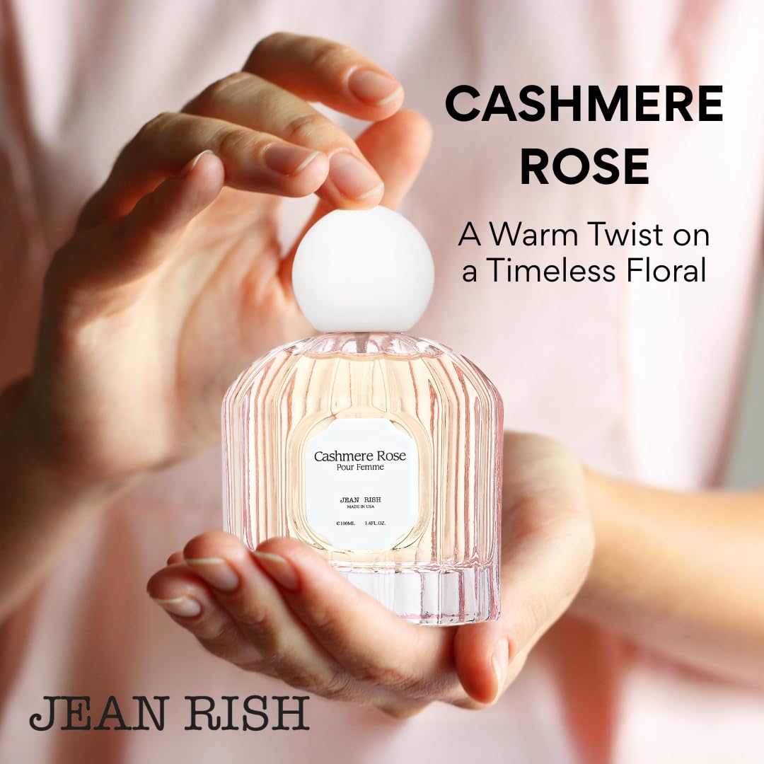 Jean Rish Cashmere Rose Perfume for Women Eau De Parfum, Long-Lasting Luxury Fragrance, Made In USA - Rose, Musk Scent - 100ml / 3.4 oz - Image 5