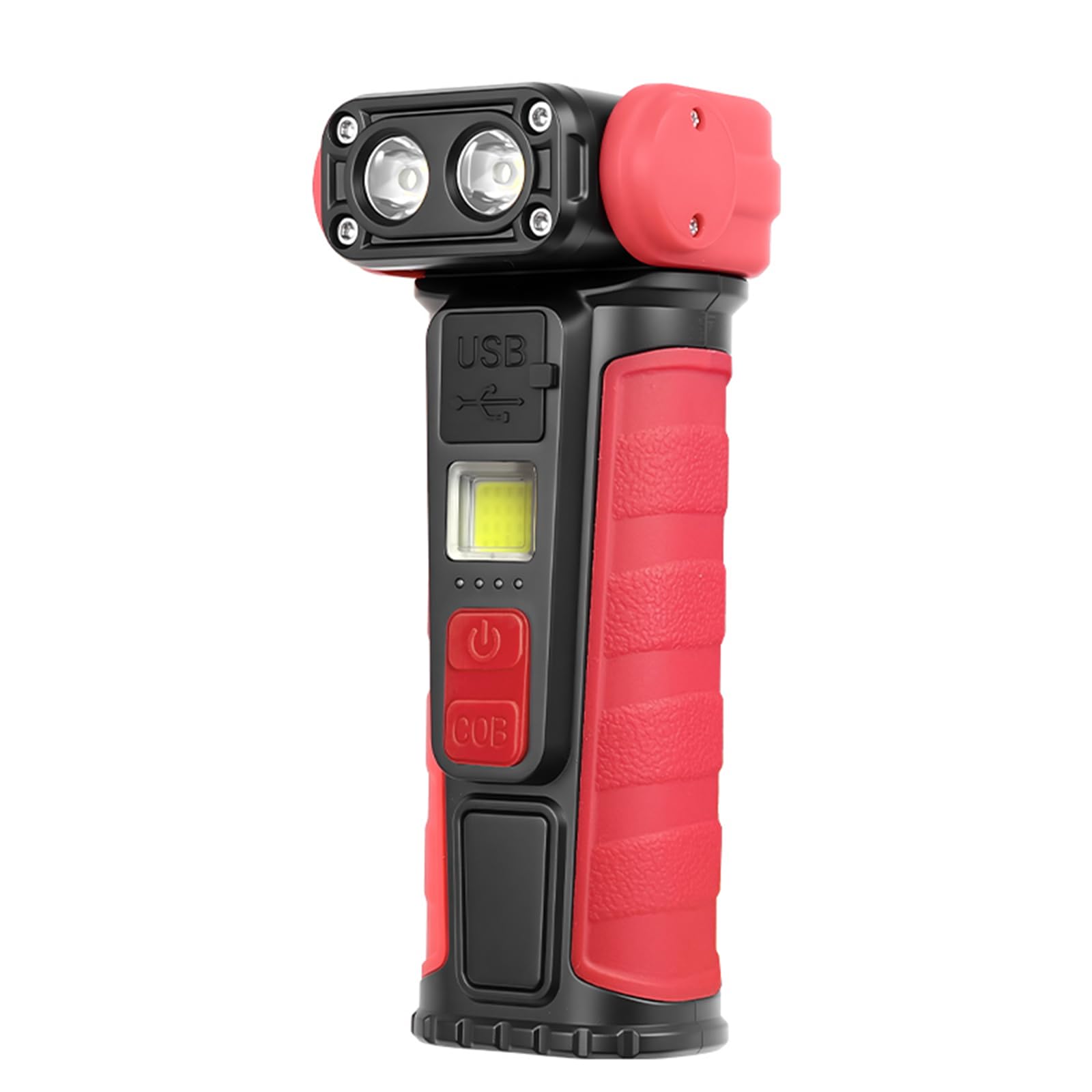 Rechargeable COB Work Light, 90°/180° Rotatable LED Flashlight with Clip, 1500mAh Type-C Clip-On Inspection Light for Car Repair Camping Emergency, Workshop Tools