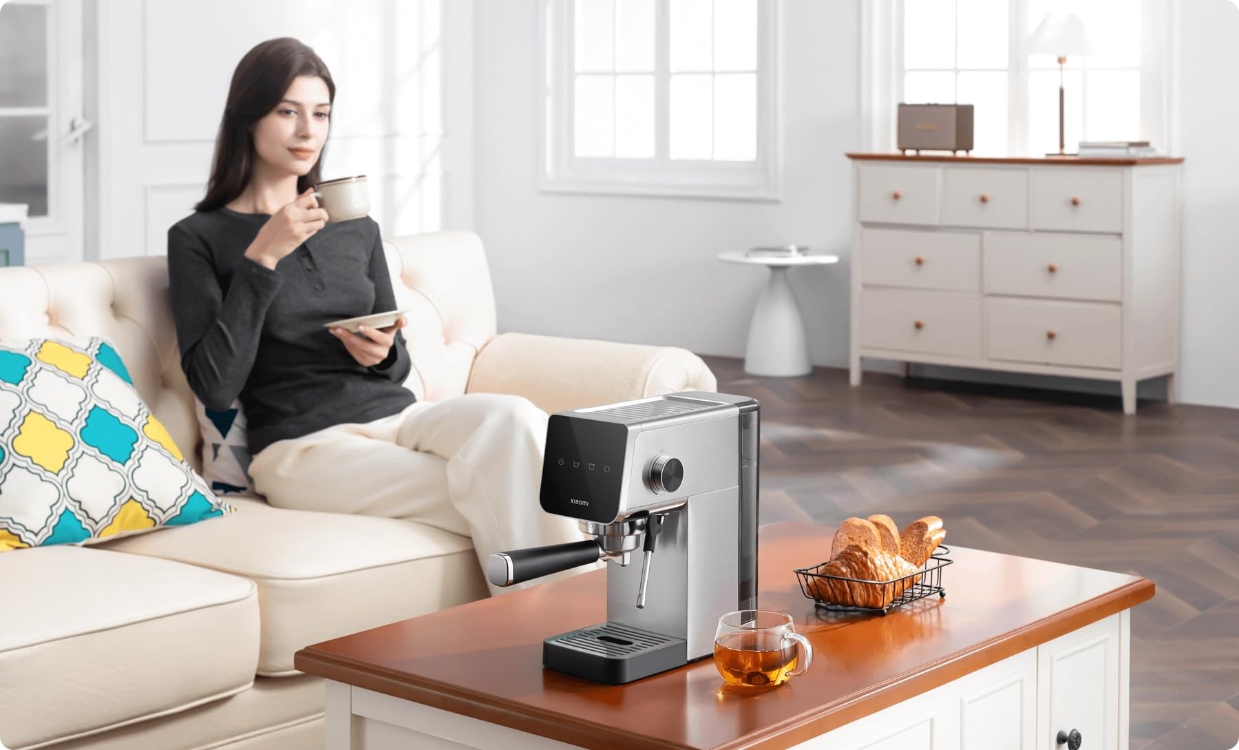 XIAOMI Cafetera Expreso Semi-Automatic Espresso Machine- 1350W- 20 Bares