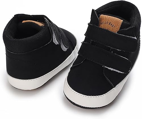 Miniatura 3 de SOFMUO Zapatos deportivos para bebés, niños y niñas, de piel sintética, antideslizantes, suela de goma suave, botines de vestir para niños pequeños