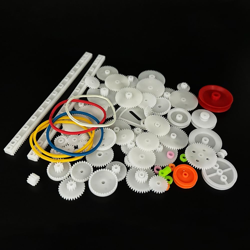 75PCS Plastic Gears Set Motor Gears for Motor DIY Model Toy RC Car Helicopter Gear Replacement