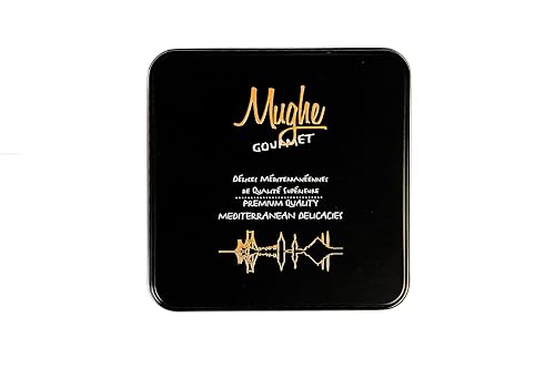 Miniatura 10 de Mughe Gourmet - Caja de regalo de Baklava turca de primera calidad, surtido de pastelería halal con pistachos, nueces, anacardos, elegante lata