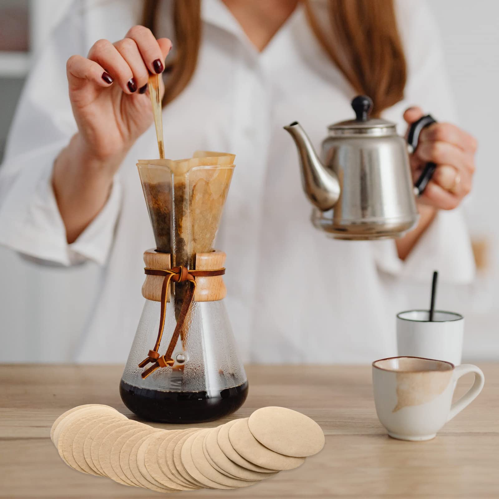 Koffiefilter, rond, 60 mm, natuurlijk papier voor koffiezetapparaten Koffiefilter, rond, 60 mm, natuurlijk papier voor koffiezetapparaten