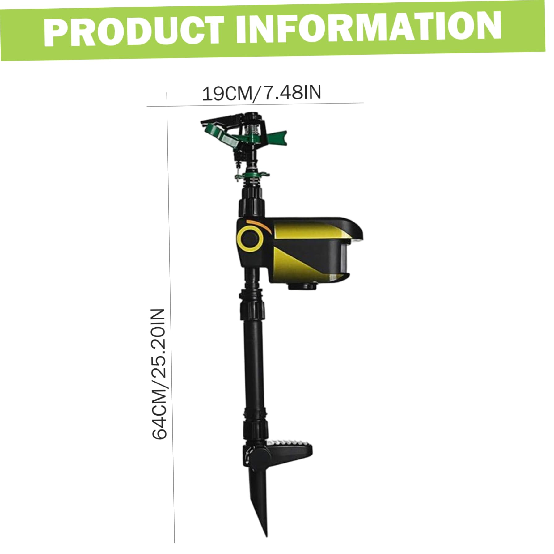 Aspersor con Sensor de Movimiento Activado de 120 Grados con Conector para jardín y césped