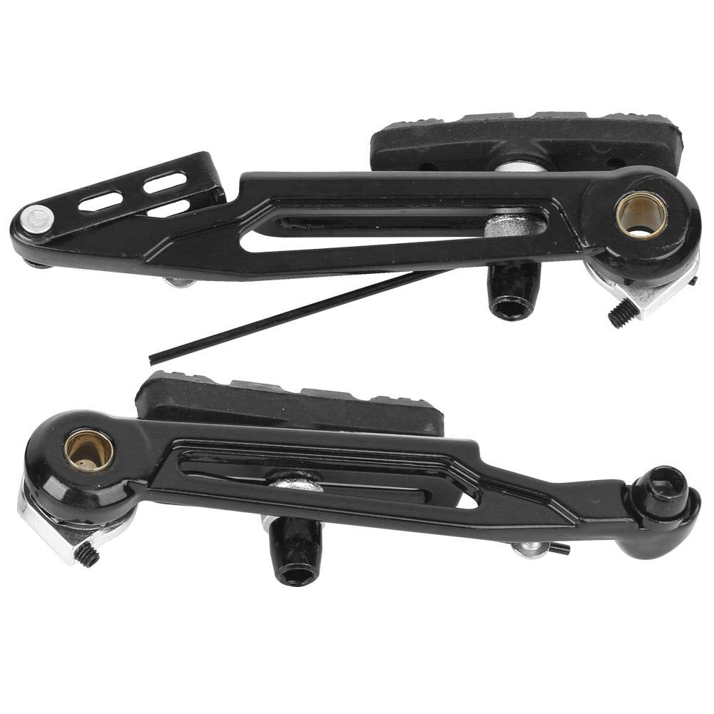 Bicicletta V Brake Folding- Una Coppia di Parti in Lega di Alluminio ad Alta Resistenza Pieghevole Nero Braccio Lungo V Freno Pinza Bici Pieghevole