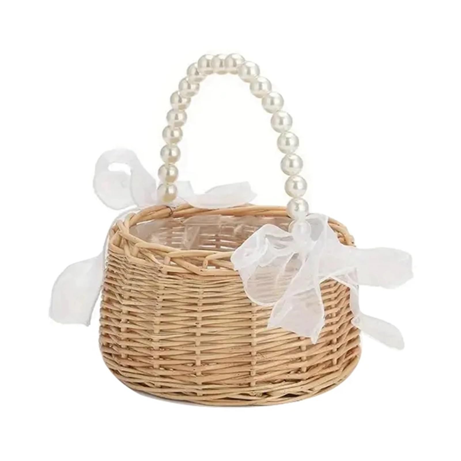 Hamper Basket Wedding Birthday Party Wicker Rattan Picnic Basket Decorative Flower Basket With Handle
