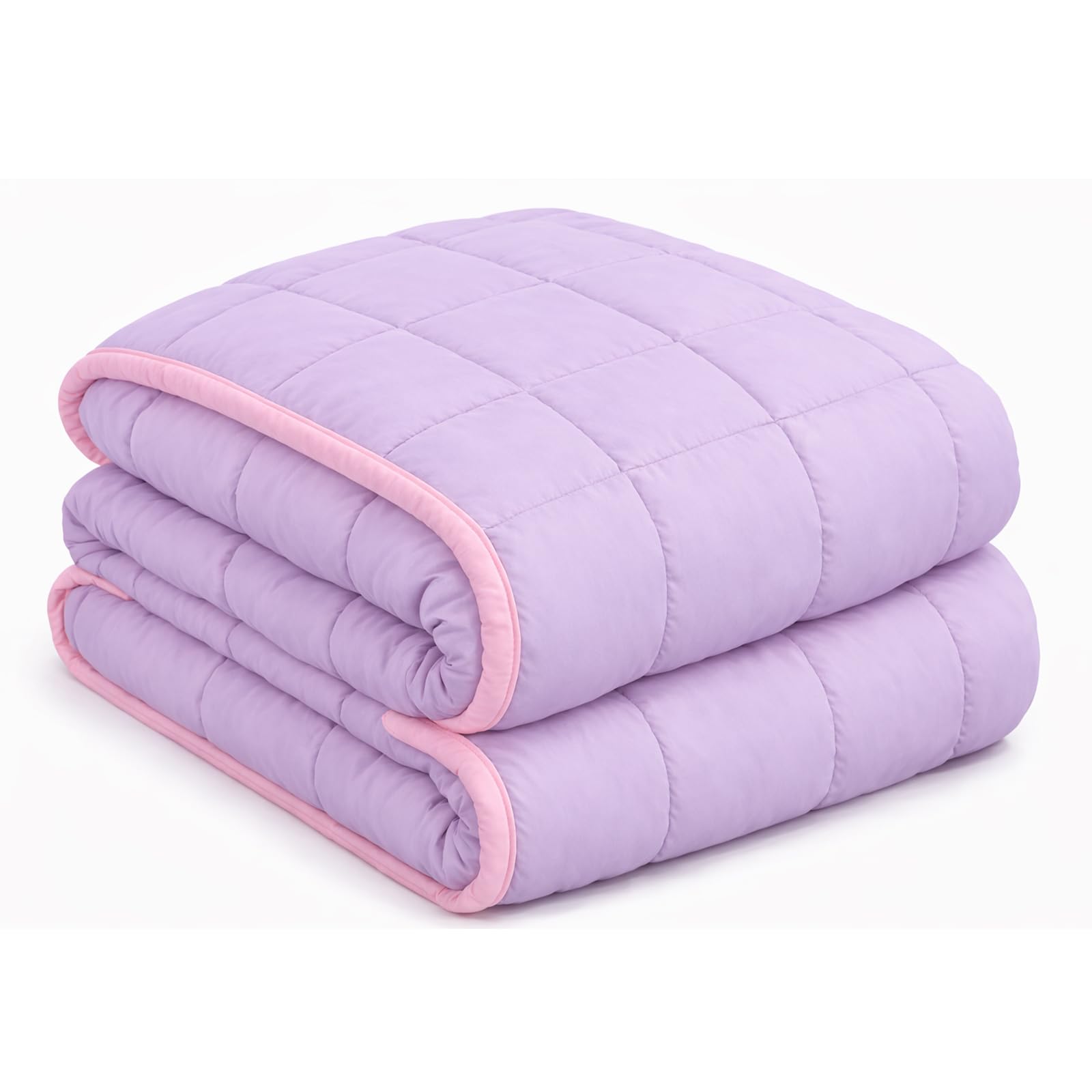 Ohs Women's Pink/Lilac Weighted Blanket Adult 3Kg Reversible, Gifts For Sleep Therapy Insomnia Anxiety Relief For Adults, /Purple - 150 X 100Cm (Disclaimer:only Suitable For Age 3+Years)