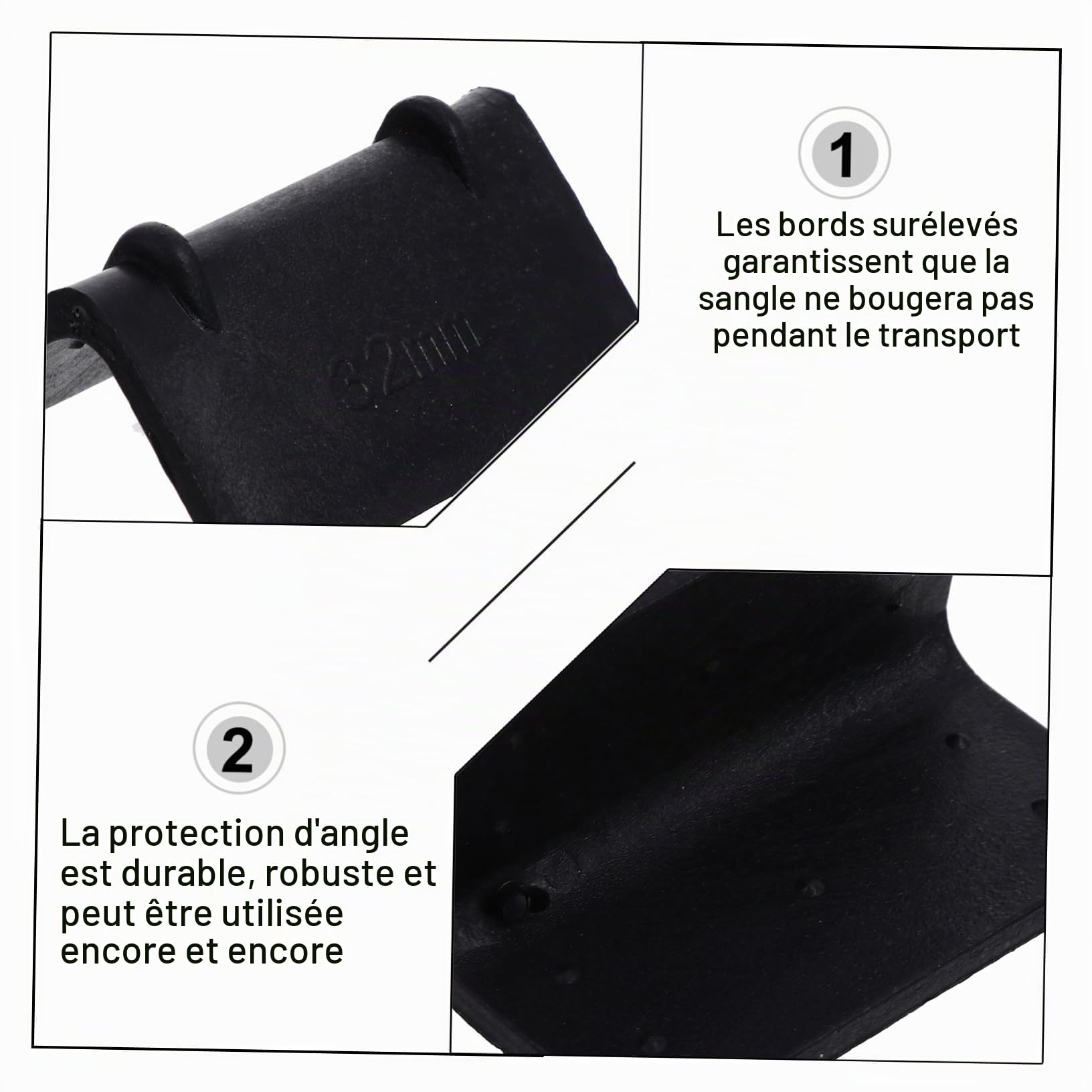 Toyvian 100 Protecteurs De Bord En Plastique Pour Chargement Protection D'Angle Pour Sangles De Fixation Répartissant La Pression Et Protégeant Les Bords De Palette