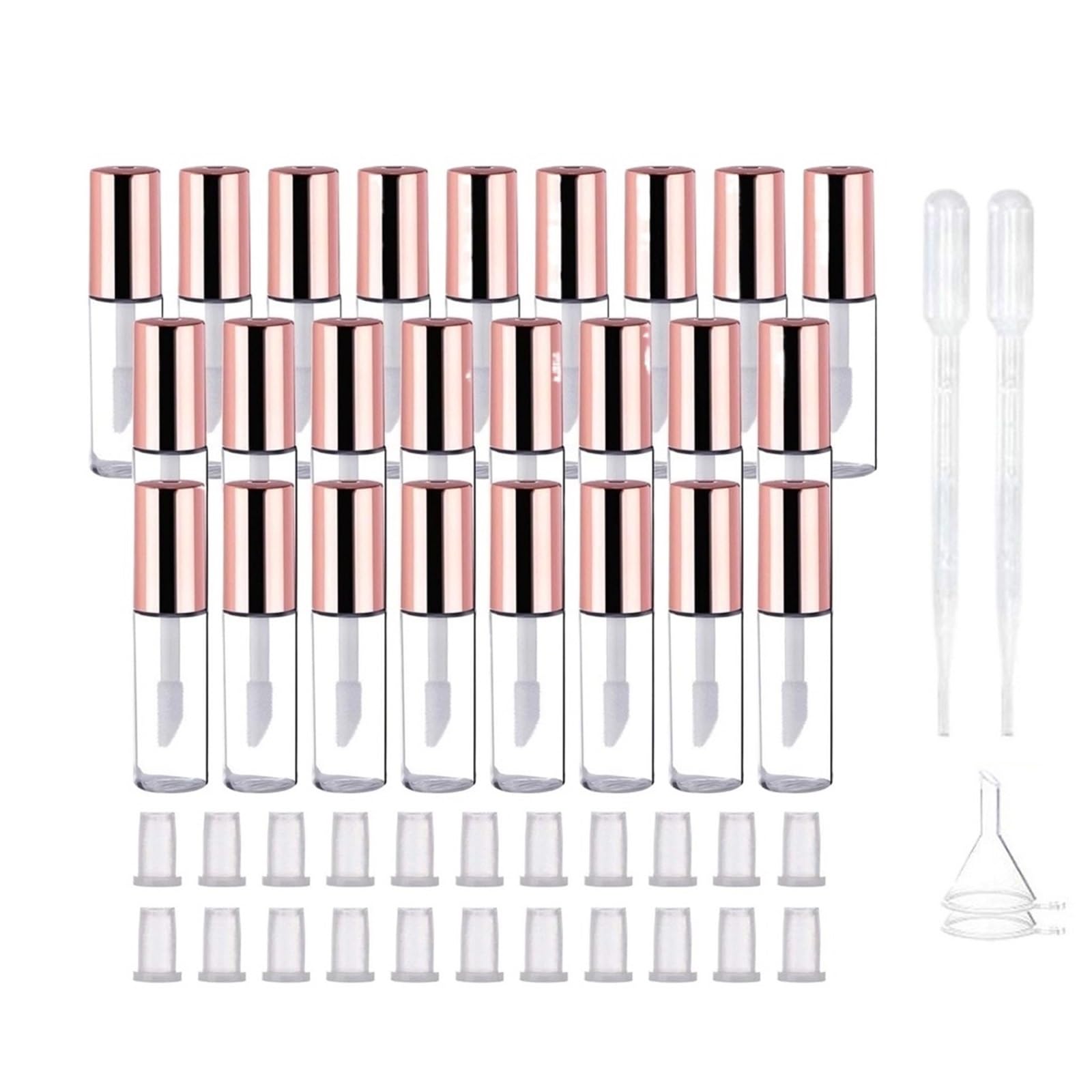 Contenitori vuoti per balsamo per labbra, 30/50/100 pezzi, tubetti vuoti per balsamo per labbra, contenitori trasparenti lucidi con tappo, campioni cosmetici, per la realizzazione di rossetti