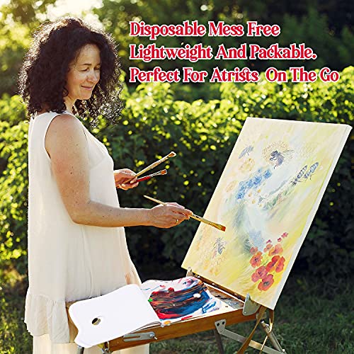 Disposable Palette Paper Pad For Oil, Acrylics, Watercolors, Gouache | 50 Sheets, 9 X 12 Inch 80Gsm Bleed-Proof White Paint Mixing Sheets Are A Must Have For Beginner & Professional Artists | 2 Pack #TOP5