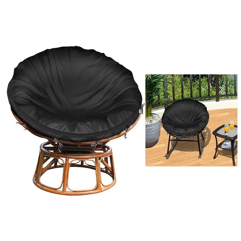 Housse tapis de chaise Papasan imperméable 600D anti-déchirure pour grand coussin noir